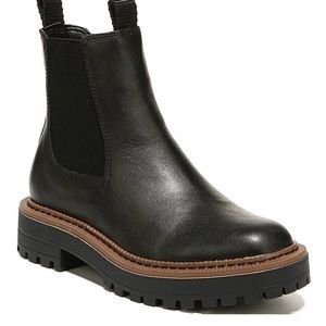 SAM EDELMAN Black Leather Lauguna boots womens size 8, waterproof
